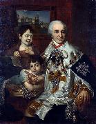 Vladimir Lukich Borovikovsky ortrait of count G.G. Kushelev with children Spain oil painting artist
